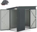 COSTWAY Gartenhaus Metall, 185 cm