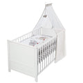 Roba Babybett Set Jumbotwins - 70 × 140 cm - Kinderbett mitwachsend / umbaubar, Kombi-Kinderbett, Komplettbett, 35 kg