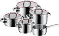 WMF Function 4 Topfset Induktion 5-teilig, 20 cm, 2,5 l, 16 cm, 1,9 l, 24 cm, 250 °C, Edelstahl
