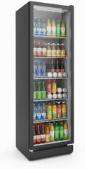 SCHOEPF Kühlschrank, Flaschenkühlschrank, Getränkekühlschrank, LED-Beleuchtung, Thermostat