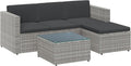 SONGMICS Gartenmöbel-Set, Couchtisch, Ecksofa, 6 cm, 66 cm, 34 cm, Grau