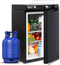 SMETA Gas kühlschrank 12 v 230 v, Gaskühlschrank, Camping, 60 l, 0 °C, 10 °C, 5 g, Verstellbare Regale, Geräuschlos