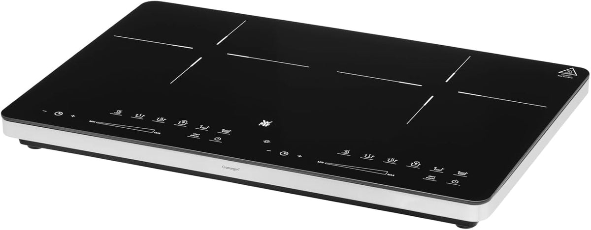 WMF Kult X Doppel- Induktionskochfeld 2 Platten, Tisch, Terrasse, 4,8 cm, 3500 W, 2100 W, 1,1m, 1 Minute, 9 Stunden