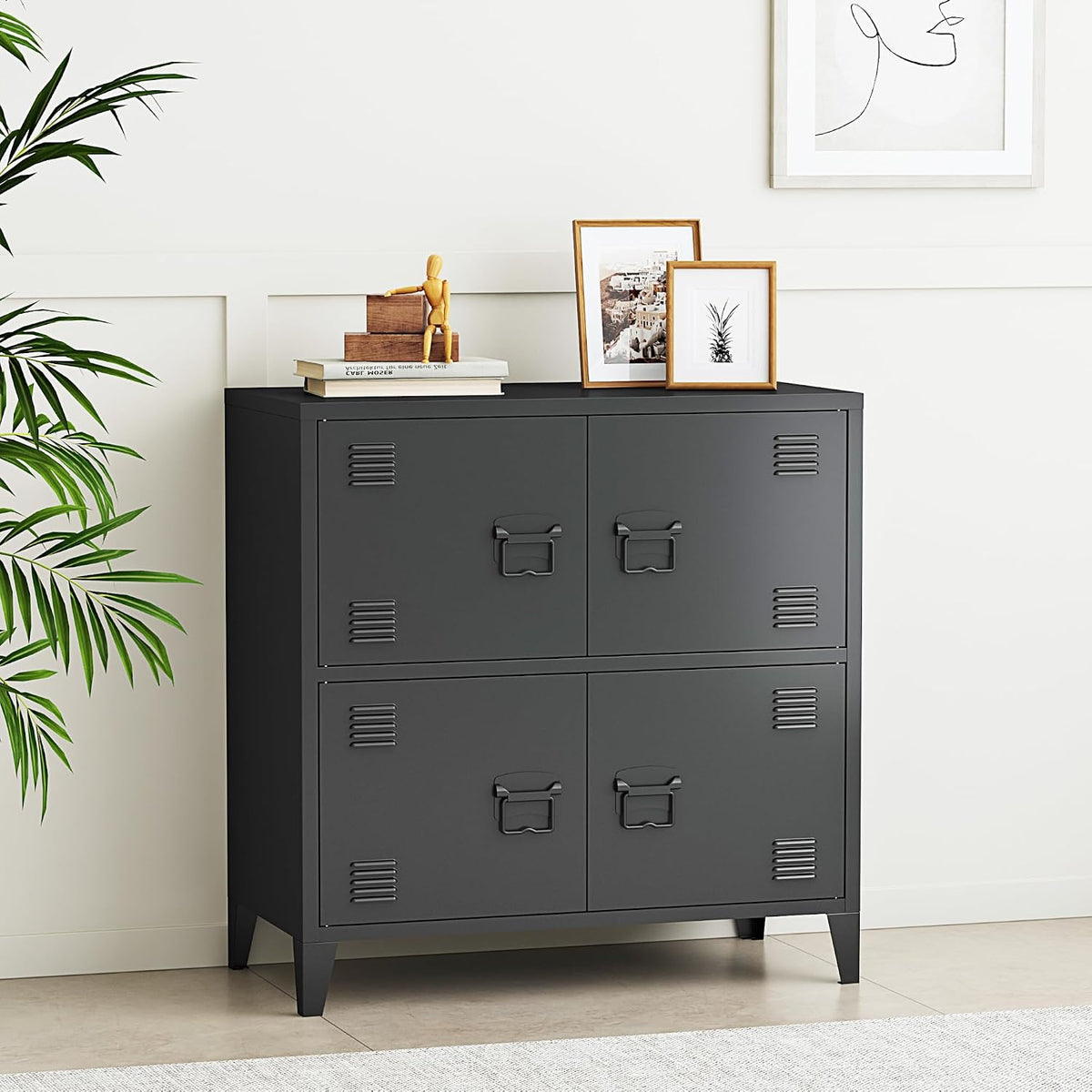 [en.casa] Büroschrank, Metallschrank, Beistellschrank