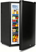Techomey Kühlschrank 12 230 Mini-Kühlschrank, 12 V Campingkühlschränke Für Camping, 50L Leiser Absorber Kühlschrank Mit Schloss und Wendetür