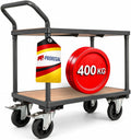 PROREGAL Tischwagen Transportwagen Handwagen Materialwagen Pro mit 2 Etagen, Geräuschlos