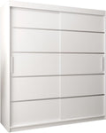 MEBLE KRYSPOL Schwebetürenschrank, Kleiderschrank, Wohnzimmerschrank, 16 mm, 180 cm, 200 cm, 62 cm