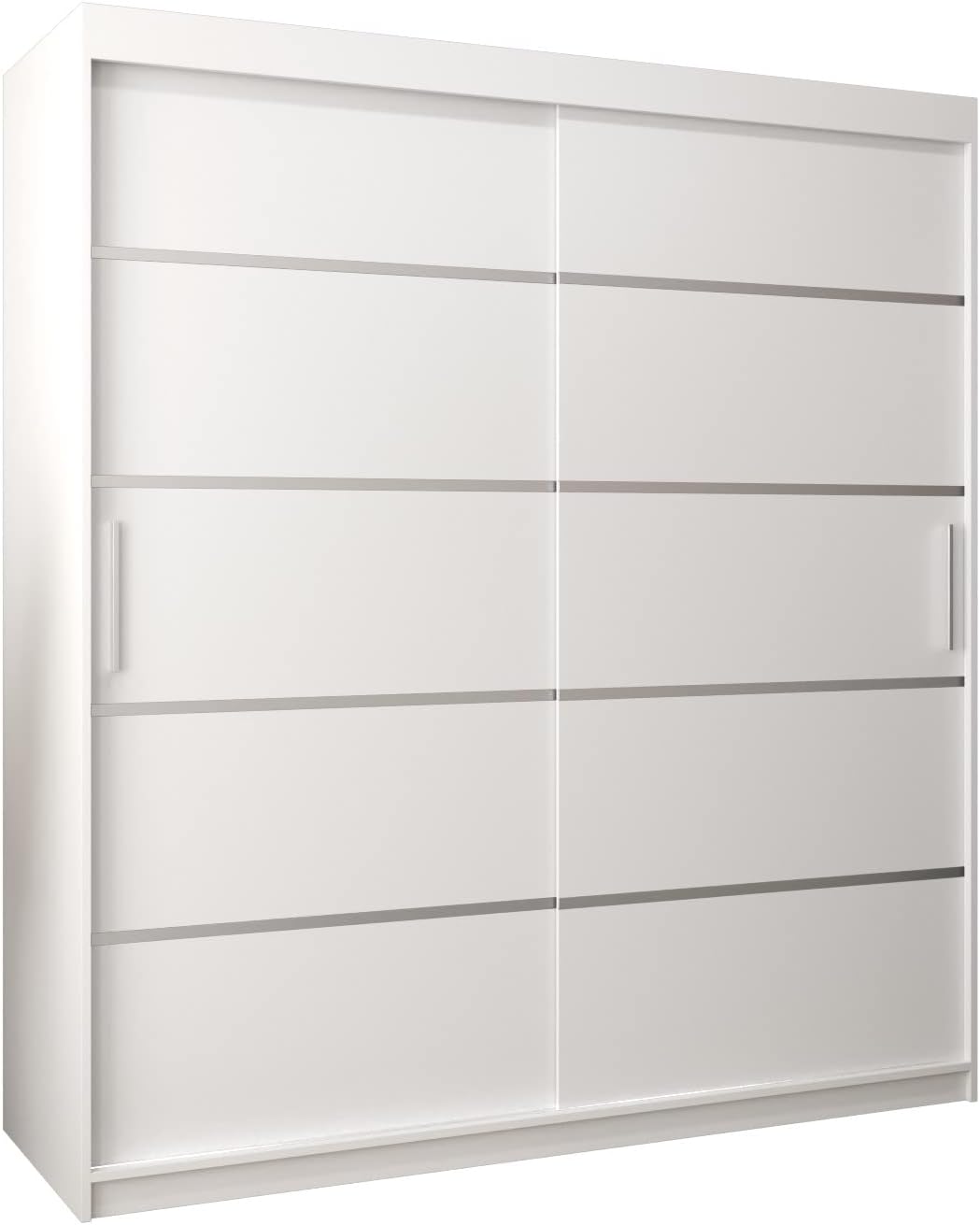 MEBLE KRYSPOL Schwebetürenschrank, Kleiderschrank, Wohnzimmerschrank, 16 mm, 180 cm, 200 cm, 62 cm