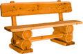 Mega Holz Gartenbank Rustikal Pinie Lasiert 200 cm - Massivholz Bank aus Kiefernholz, Gartentisch, 74 cm, 4,5 cm