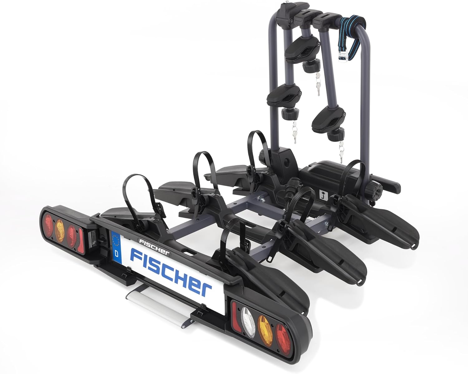 FISCHER Kupplungsfahrradträger ProlineEvo 3 I Fahrradträger Anhängerkupplung I, Praktisch, 6 cm, 61 cm, 17,38 kg, 60 kg, 146 cm