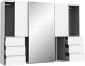 FORTE Winn 2 Schwebetürenschrank 270, Kleiderschrank, 58 cm