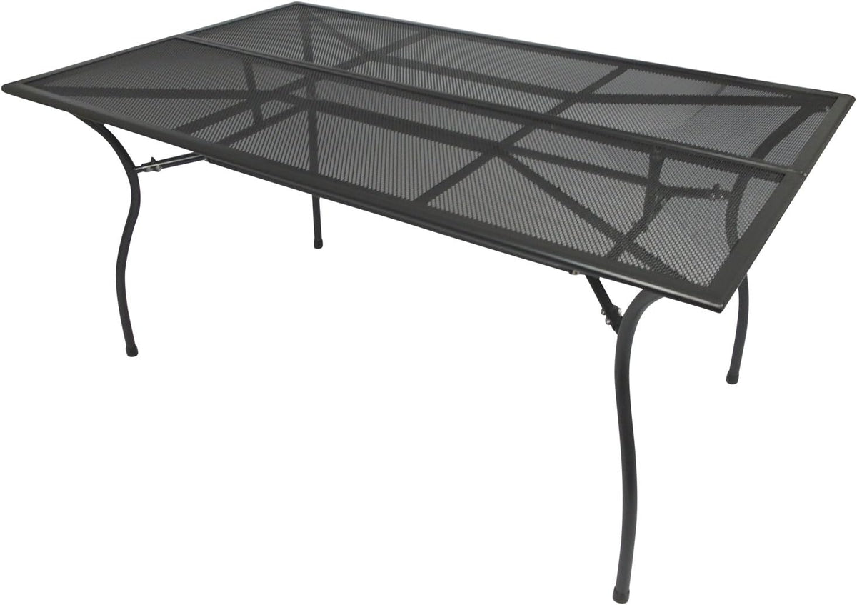 DEGAMO Gartentisch Classic 90 × 150 cm rechteckig, Streckmetalltisch, 73 cm