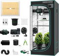 MARS HYDRO Smart Growzelt Komplettset mit WiFi-Integrierte Controller43, Lampe, Inline-Ventilator, 160 cm, 24 Stunden, 26.8 db, LED, Kunststoff