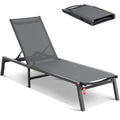 VEVOR Sonnenliege klappbar, Chaiselongue-Sessel, Praktisch, Terrasse, 181,44 kg, 3 Minuten, Aluminium