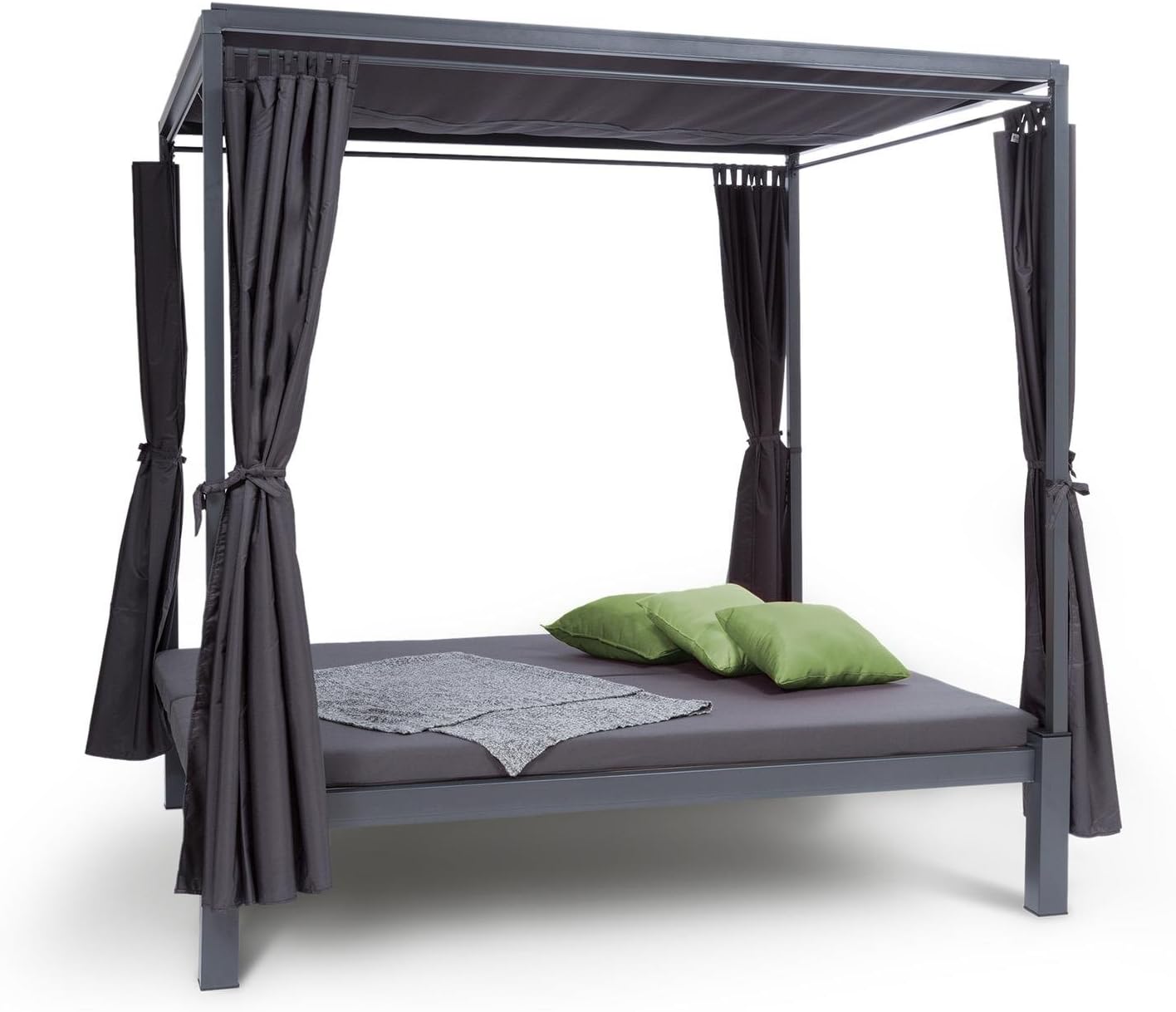 Blumfeldt Senator Lounge - Doppel-Gartenliege mit Sonnendach, Pavillon, Praktisch, 350 kg, 4 cm, 8 cm
