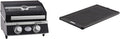 RÖSLE Gasgrill BBQ-Portable VIDERO G2-P tragbarer Tischgrill mit 2 Edelstahlbrennern &, Balkongrill, Campinggrill, Garten