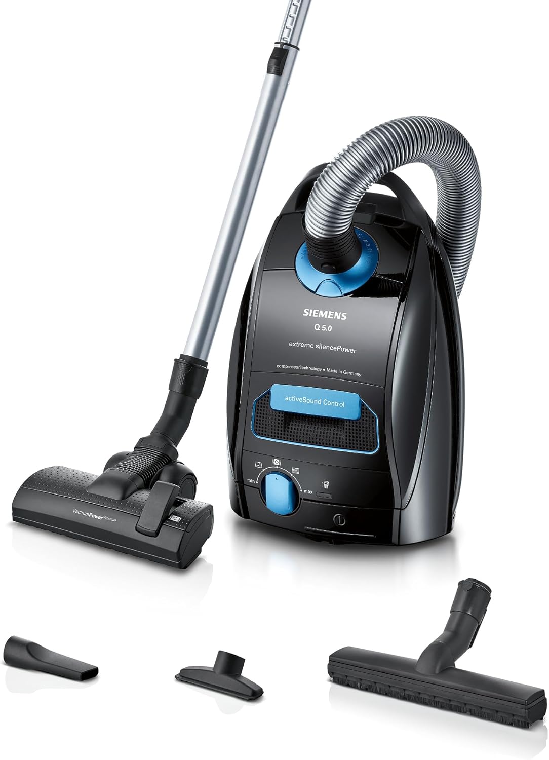 Siemens Staubsauger mit Beutel Q5.0 Extreme silencePower VSQ5 × 1232, 13 m, 72 dB