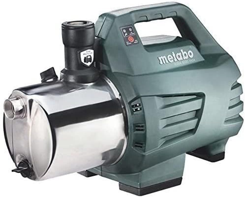 Metabo Hauswasserautomat HWA 6000 Inox, Hauswasserpumpe, 1300 W, 6000 l, 7 m, 25 mm, 3500 l, 55 m, LED-Anzeige