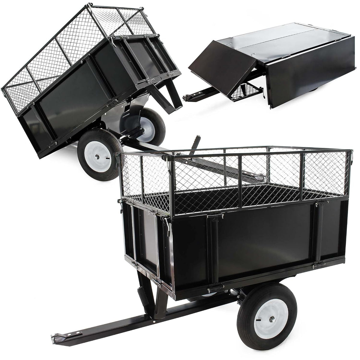 Wiltec Kippanhänger 166,5 × 77,5 × 106 cm 300 kg, Garten, 30 cm