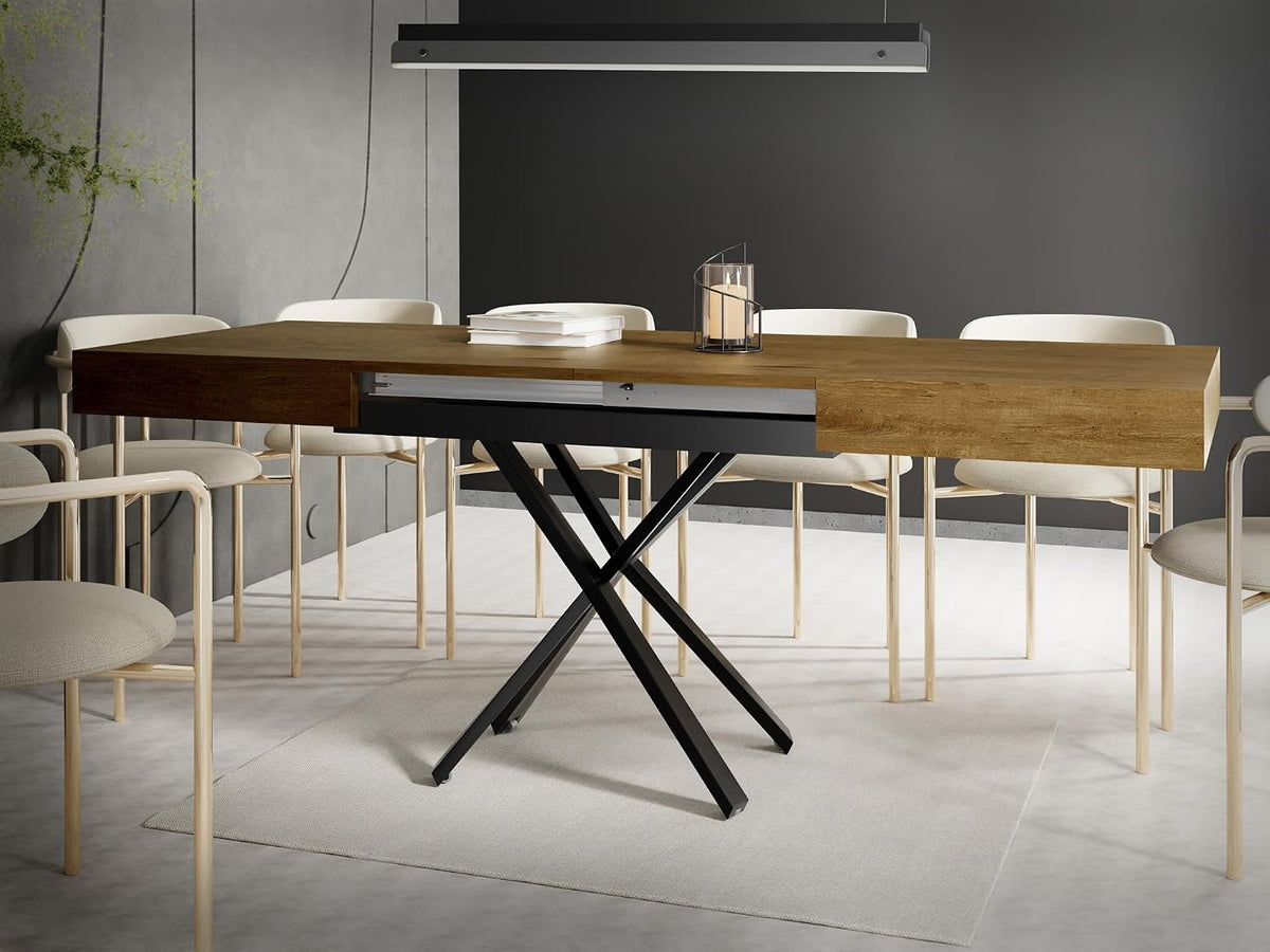 WFL GROUP Couchtisch, Esstisch, Multifunktionstisch, 76 cm, 200 cm, 40 cm, 2 mm